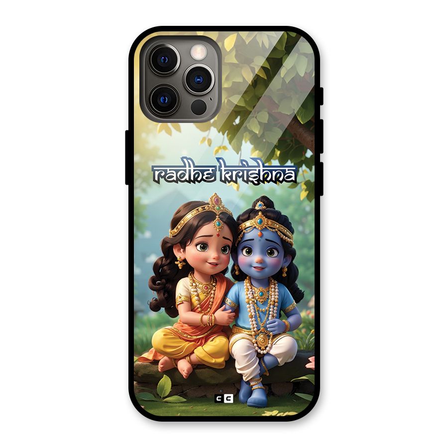 Hare Radhe Krishna Glass Back Case for iPhone 12 Pro