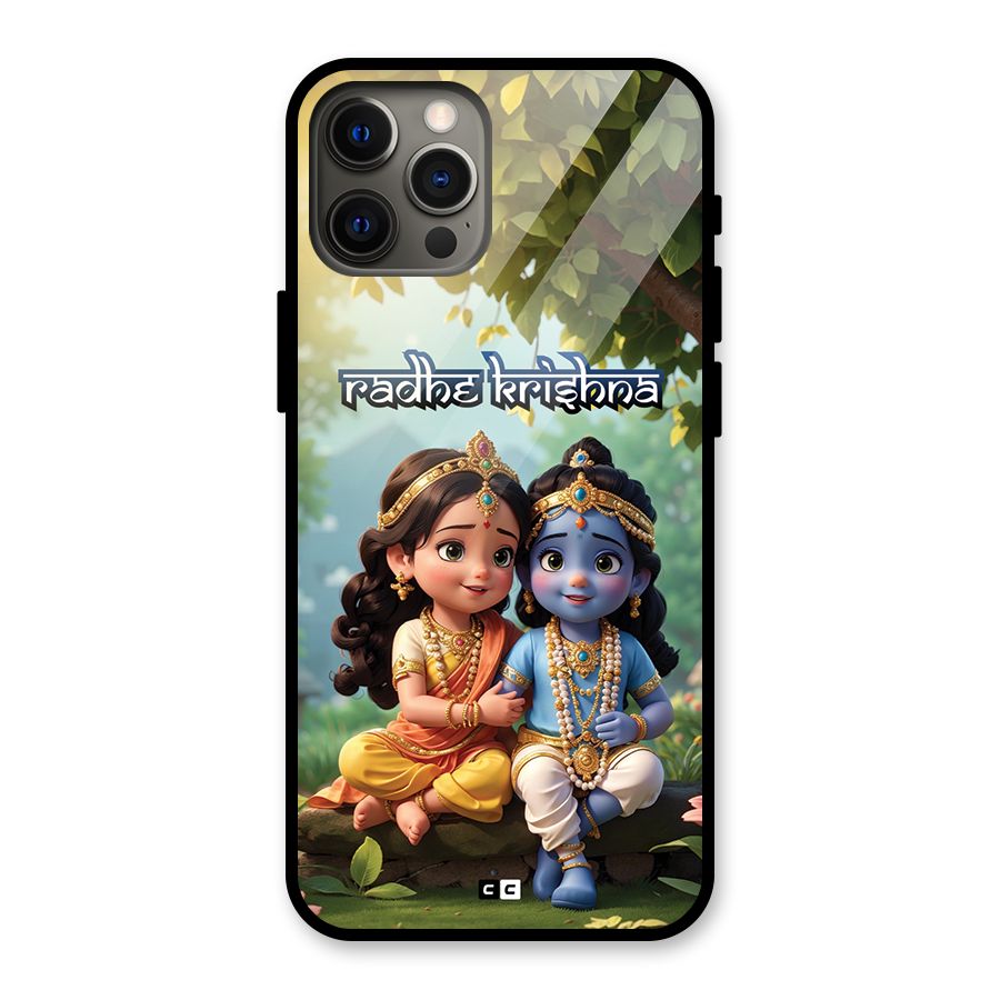 Hare Radhe Krishna Glass Back Case for iPhone 12 Pro Max