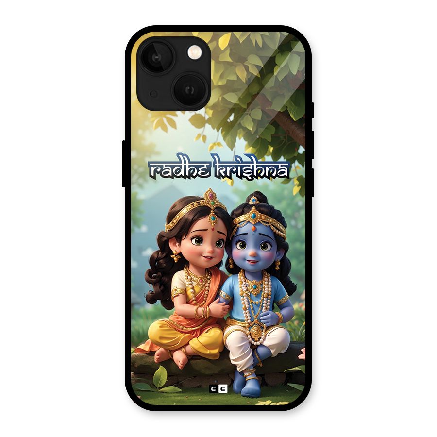 Hare Radhe Krishna Glass Back Case for iPhone 13