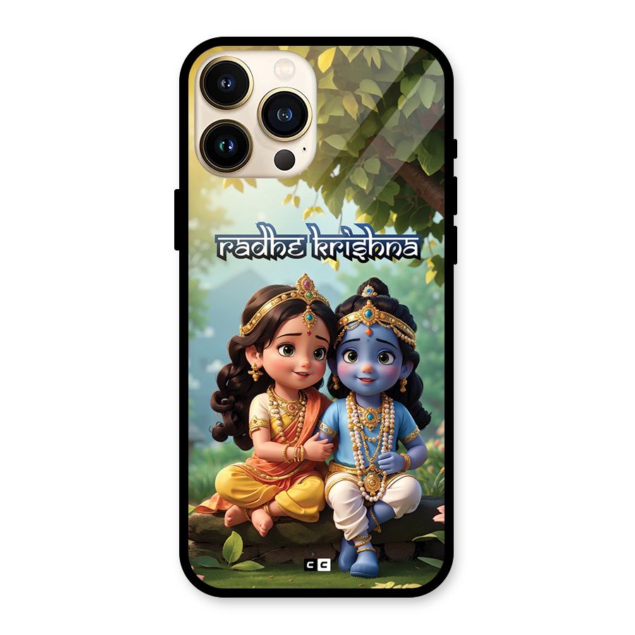Hare Radhe Krishna Glass Back Case for iPhone 13 Pro Max