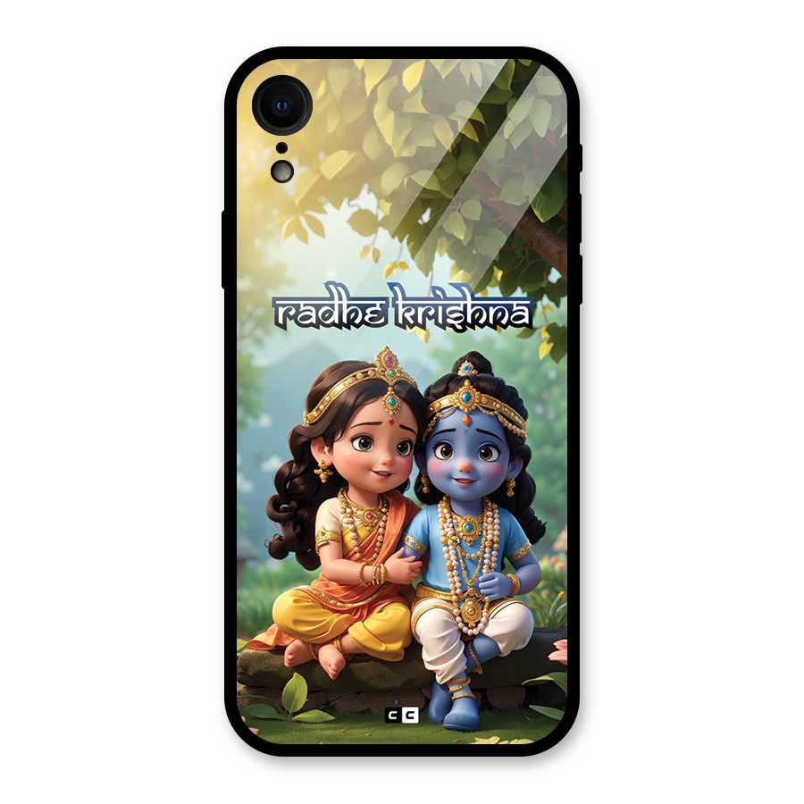 Hare Radhe Krishna Glass Back Case for iPhone XR