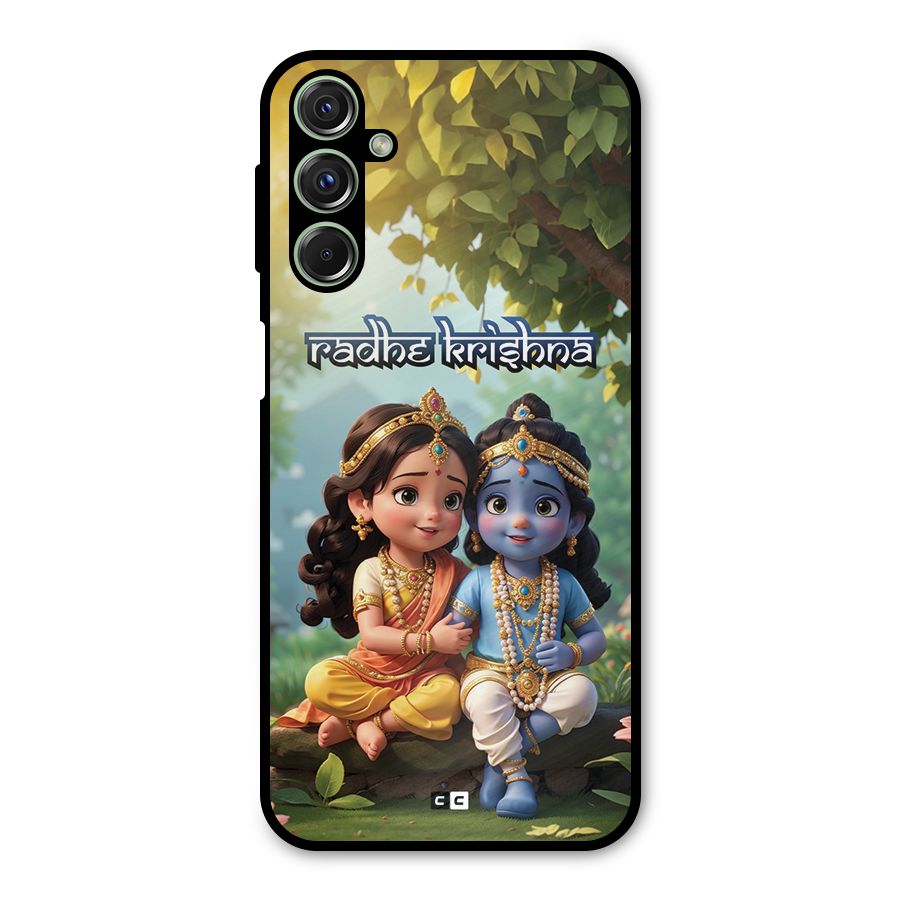 Hare Radhe Krishna Metal Back Case for Galaxy M34