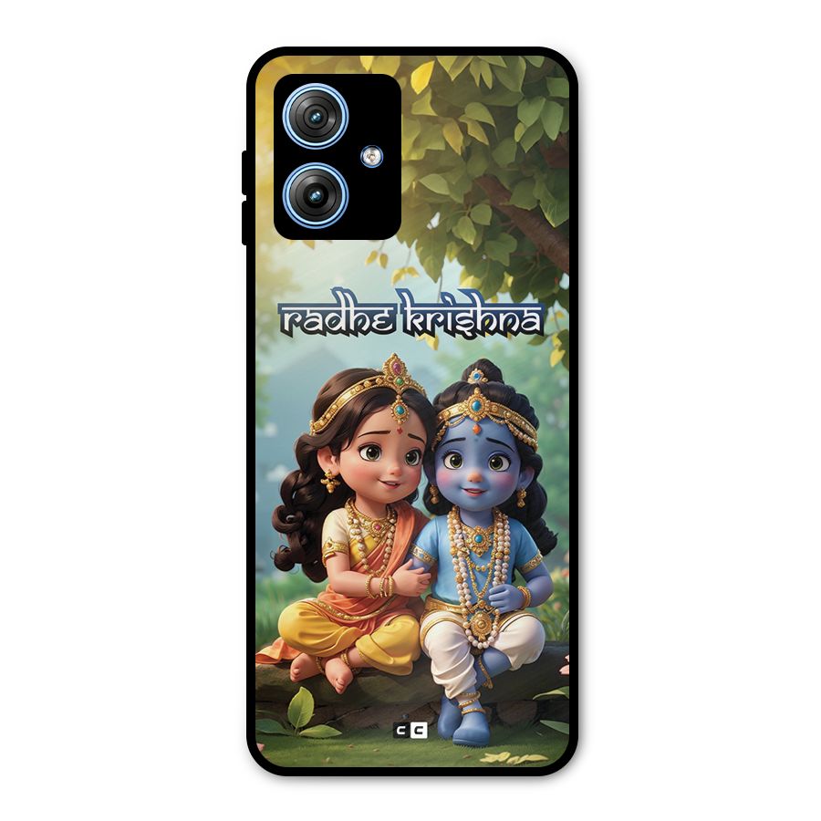 Hare Radhe Krishna Metal Back Case for Moto G54