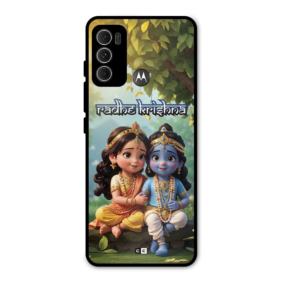 Hare Radhe Krishna Metal Back Case for Moto G60