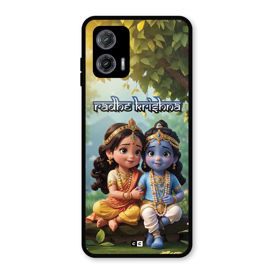 Hare Radhe Krishna Metal Back Case for Moto G73