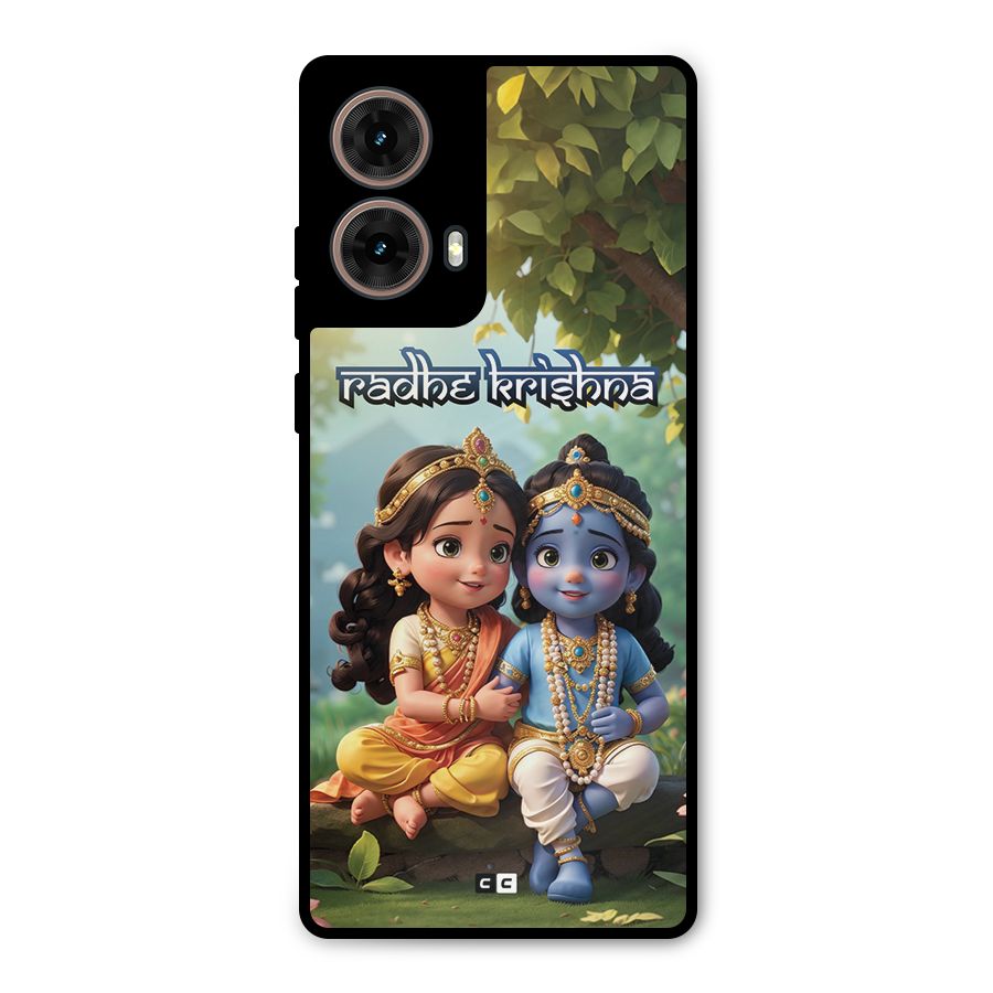 Hare Radhe Krishna Metal Back Case for Moto G85