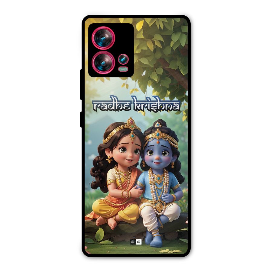 Hare Radhe Krishna Metal Back Case for Motorola Edge 30 Fusion