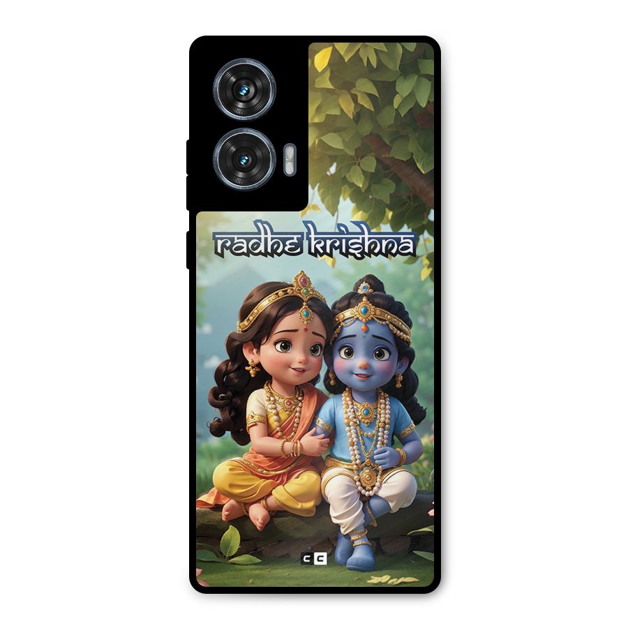 Hare Radhe Krishna Metal Back Case for Motorola Edge 50 Fusion