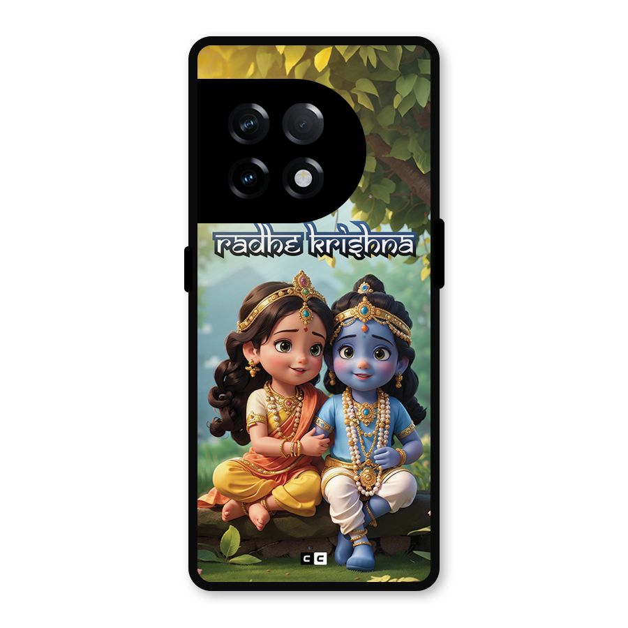Hare Radhe Krishna Metal Back Case for OnePlus 11R