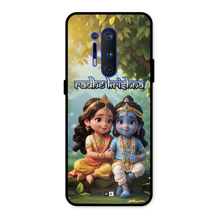 Hare Radhe Krishna Metal Back Case for OnePlus 8 Pro