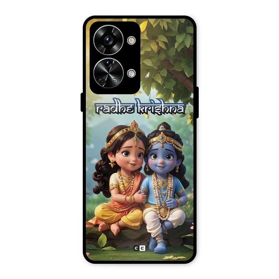 Hare Radhe Krishna Metal Back Case for OnePlus Nord 2T