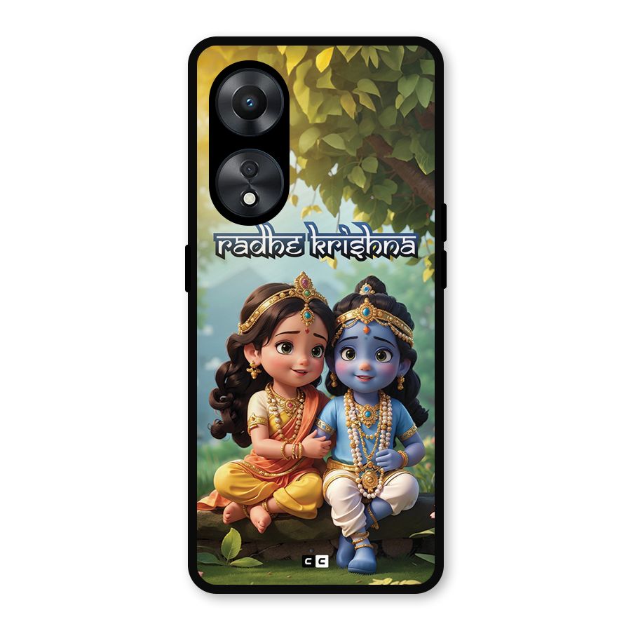 Hare Radhe Krishna Metal Back Case for Oppo A78