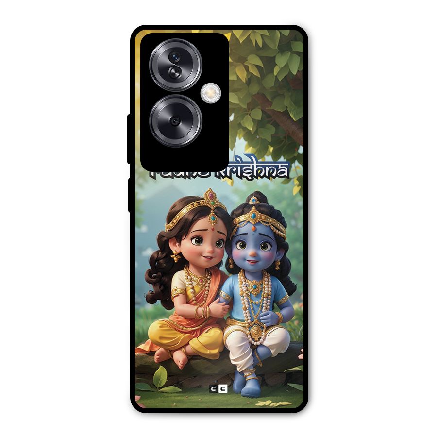 Hare Radhe Krishna Metal Back Case for Oppo A79 5G