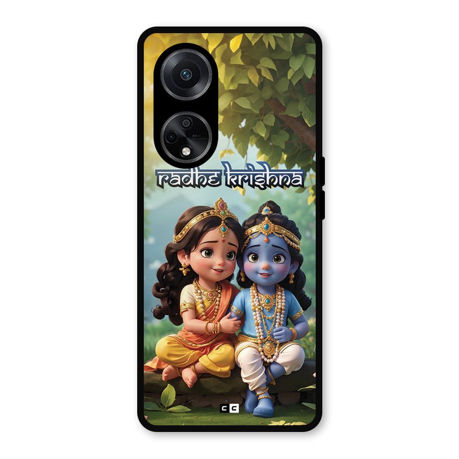 Hare Radhe Krishna Metal Back Case for Oppo F23