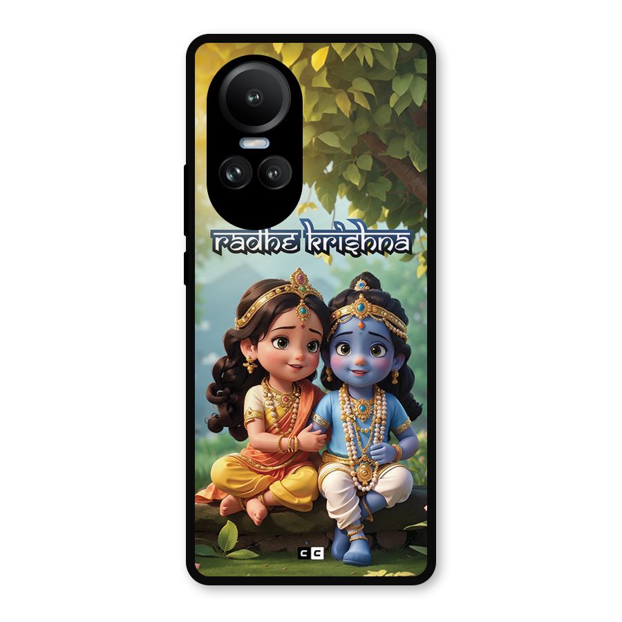Hare Radhe Krishna Metal Back Case for Oppo Reno10