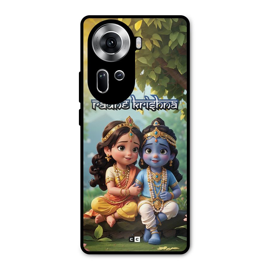 Hare Radhe Krishna Metal Back Case for Oppo Reno11 5G