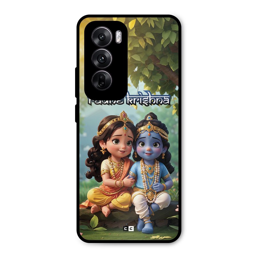 Hare Radhe Krishna Metal Back Case for Oppo Reno12