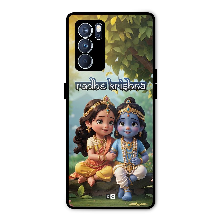 Hare Radhe Krishna Metal Back Case for Oppo Reno6 Pro 5G