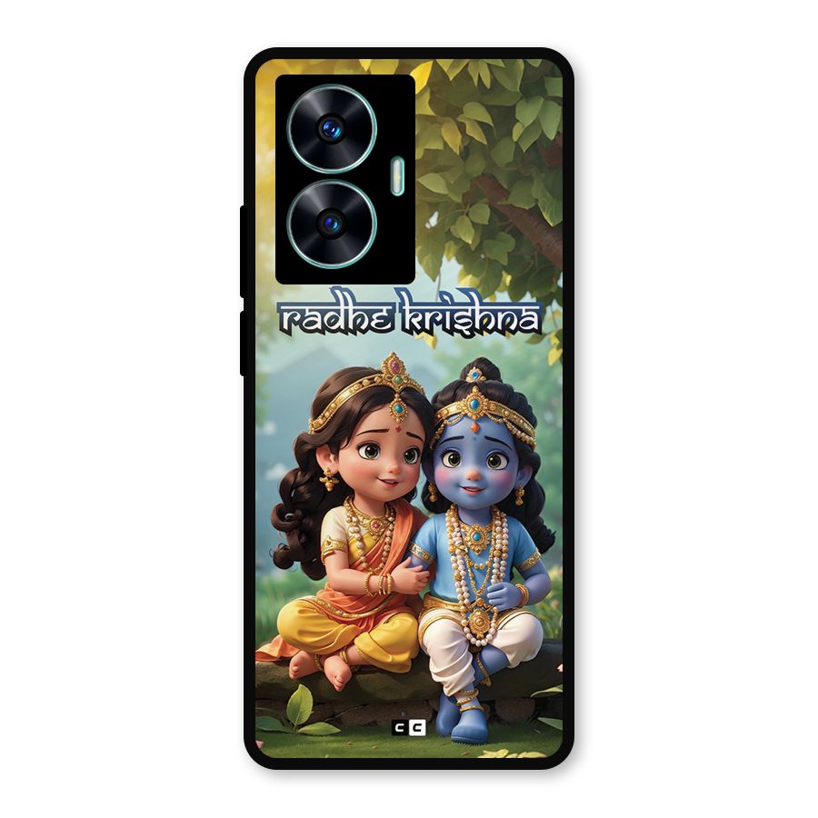 Hare Radhe Krishna Metal Back Case for Realme Narzo N55