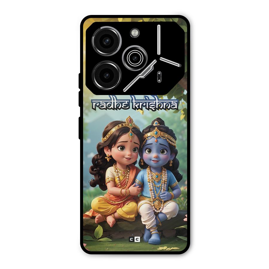 Hare Radhe Krishna Metal Back Case for Tecno Pova 6 Pro