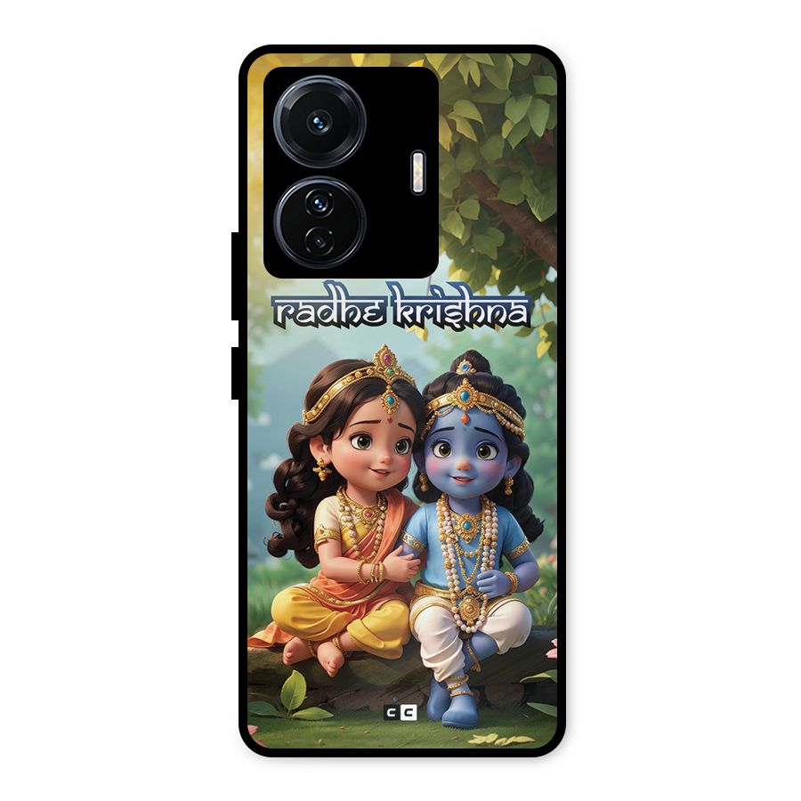 Hare Radhe Krishna Metal Back Case for Vivo T1 Pro