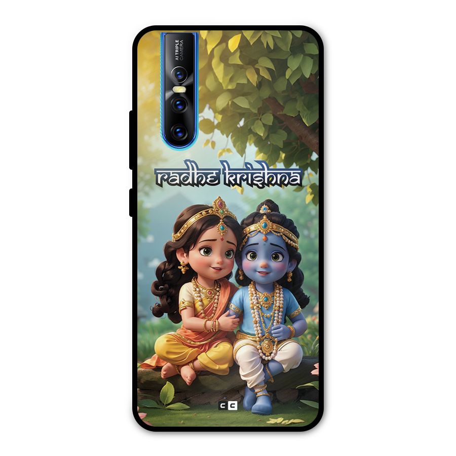 Hare Radhe Krishna Metal Back Case for Vivo V15 Pro