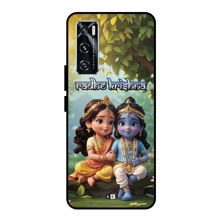Hare Radhe Krishna Metal Back Case for Vivo V20 SE
