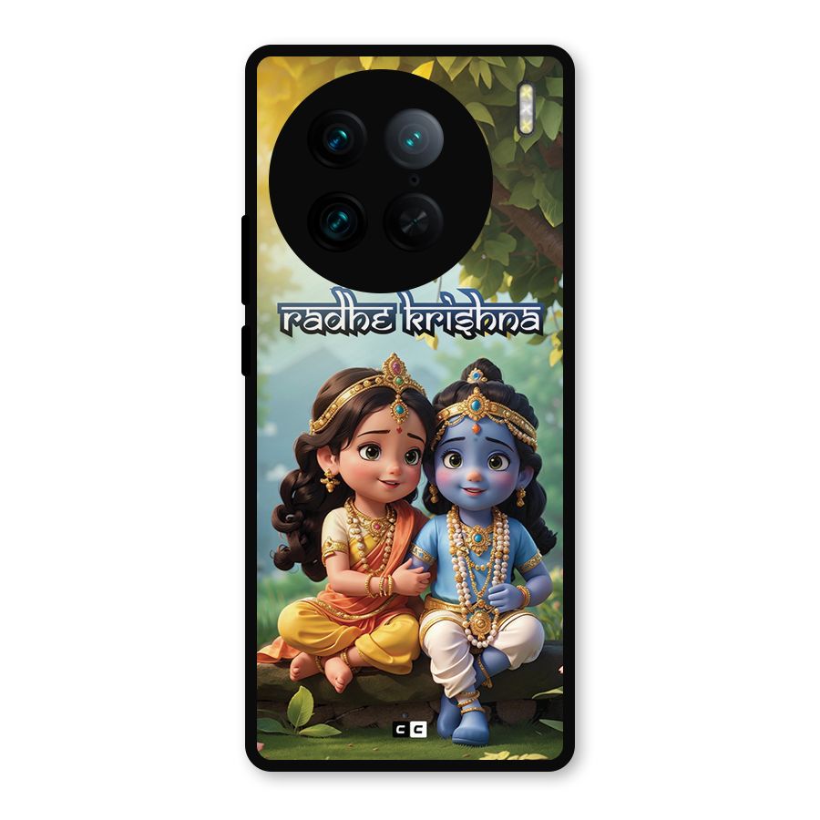 Hare Radhe Krishna Metal Back Case for Vivo X90 Pro