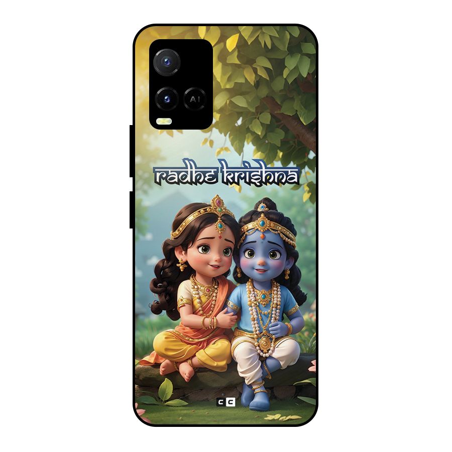 Hare Radhe Krishna Metal Back Case for Vivo Y33s