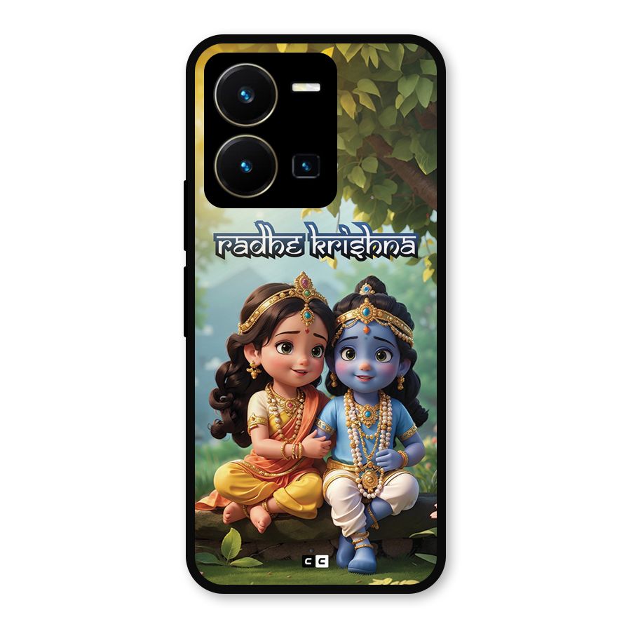 Hare Radhe Krishna Metal Back Case for Vivo Y35