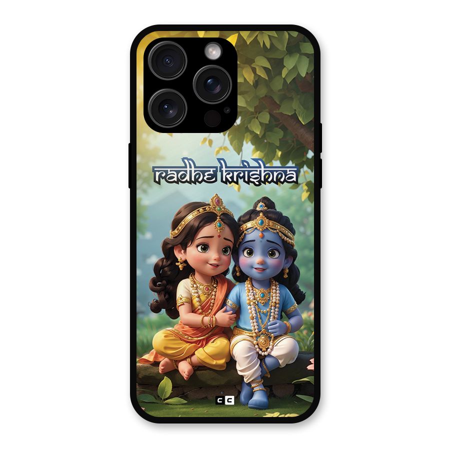 Hare Radhe Krishna Metal Back Case for iPhone 15 Pro Max