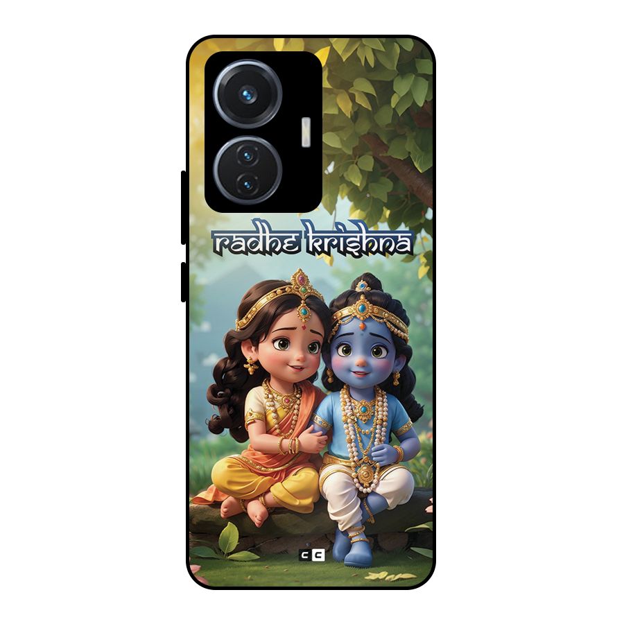 Hare Radhe Krishna Metal Back Case for iQOO Z6 44W