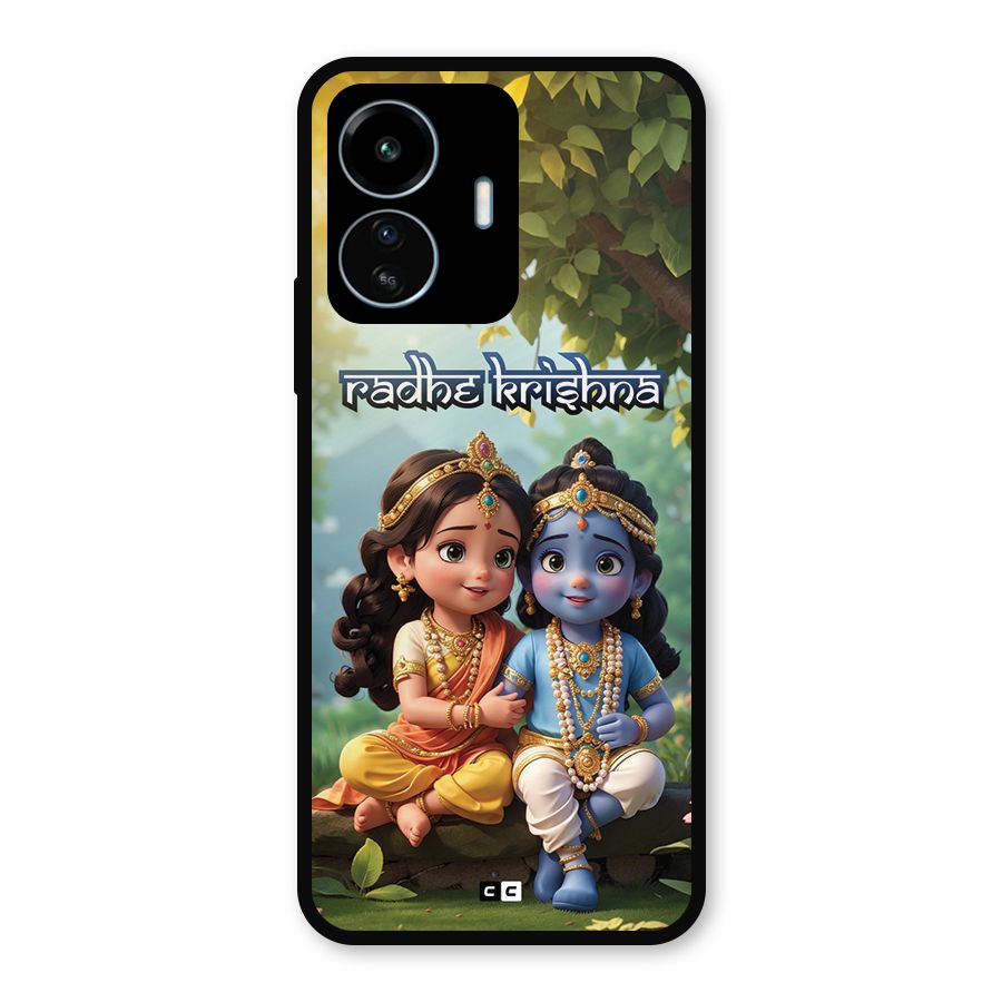 Hare Radhe Krishna Metal Back Case for vivo iQOO Z6 Lite 5G