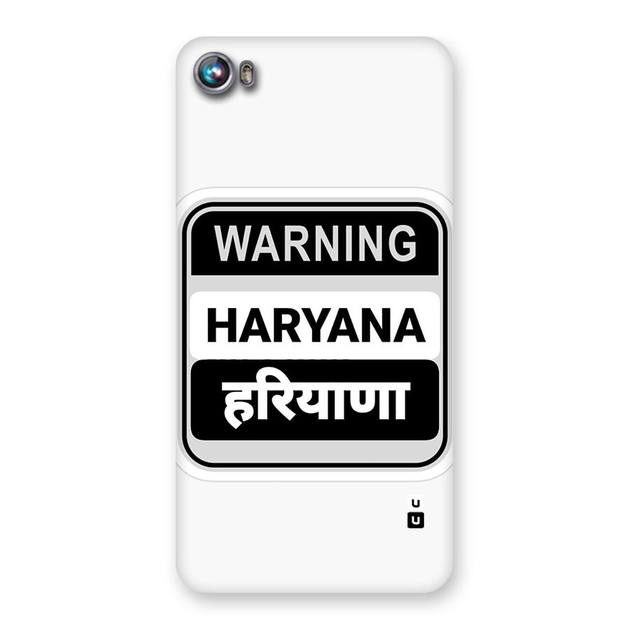 Haryana Warning Back Case for Canvas Fire 4 (A107)