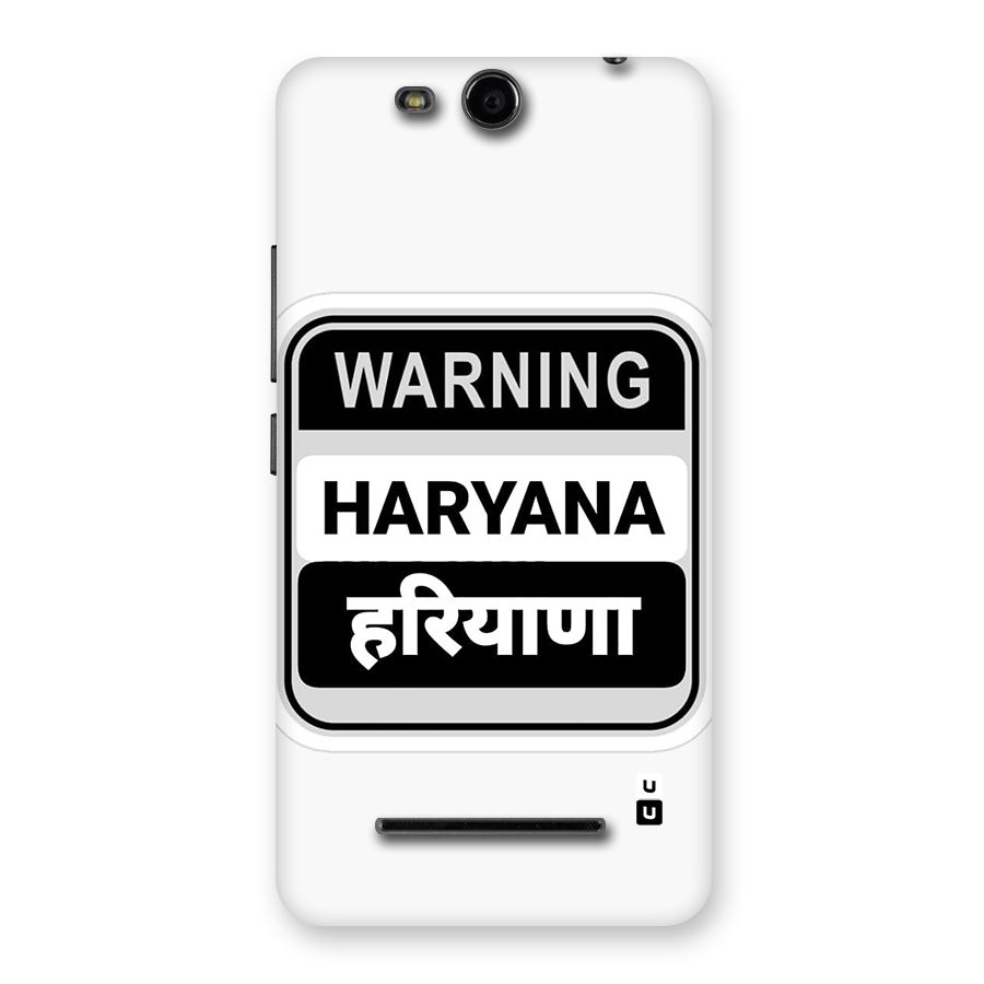 Haryana Warning Back Case for Canvas Juice 3 Q392