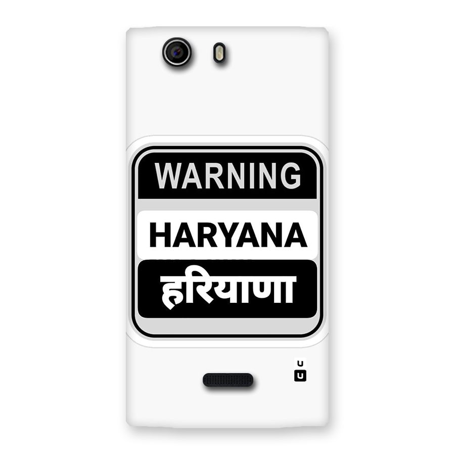 Haryana Warning Back Case for Canvas Nitro 2 E311