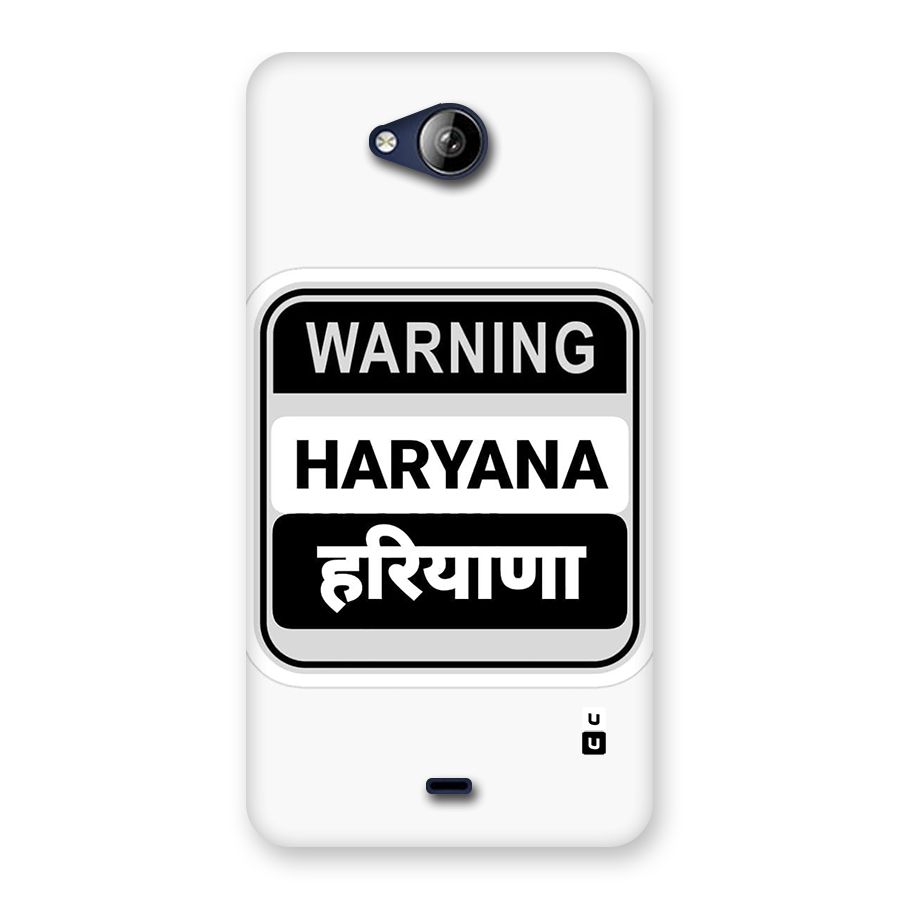 Haryana Warning Back Case for Canvas Play Q355