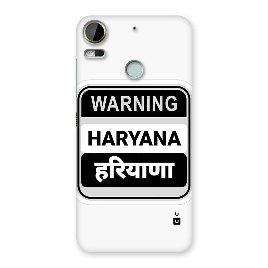 Haryana Warning Back Case for Desire 10 Pro