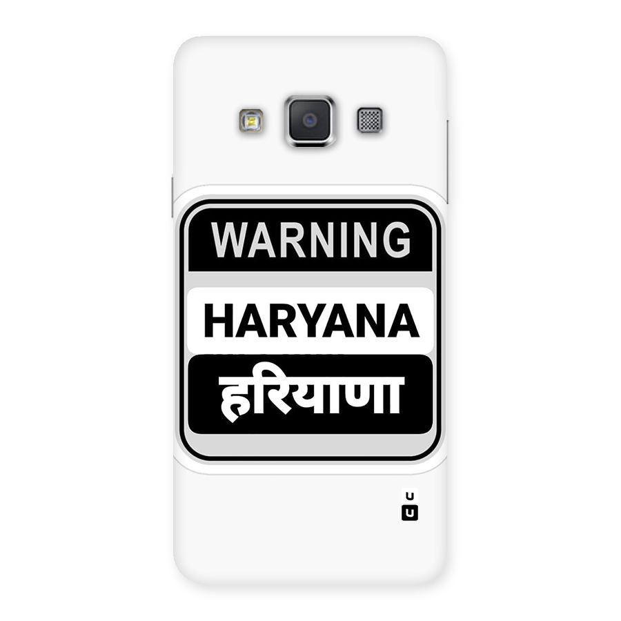 Haryana Warning Back Case for Galaxy A3