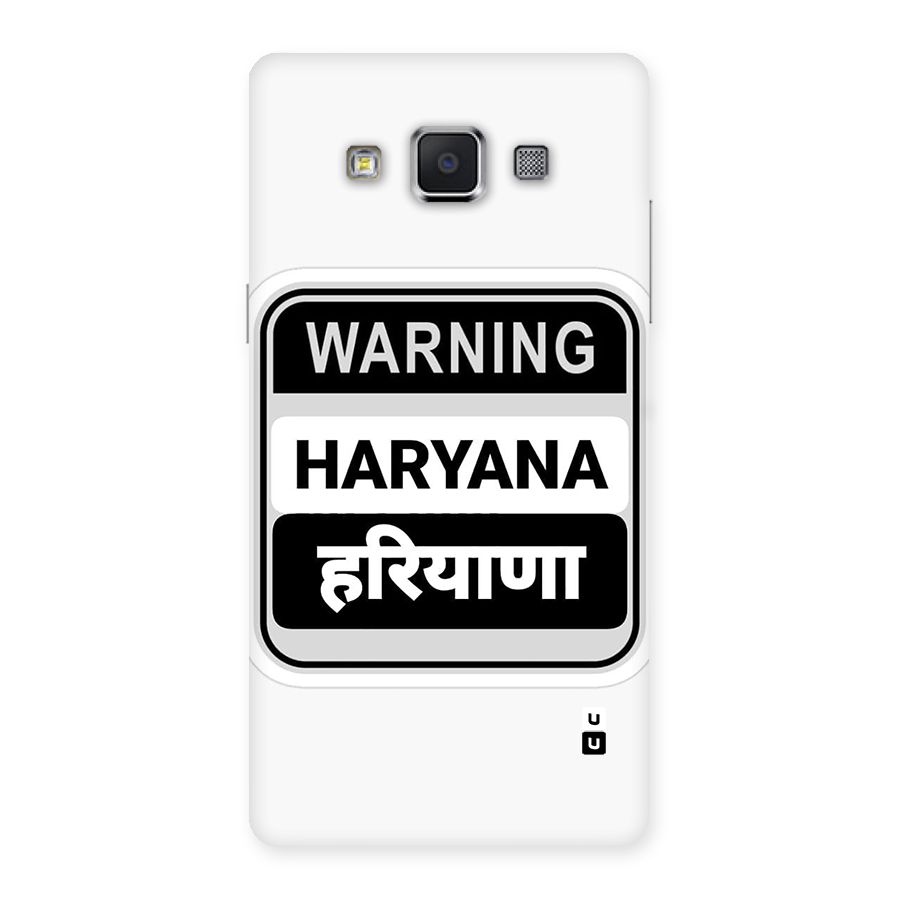 Haryana Warning Back Case for Galaxy A5