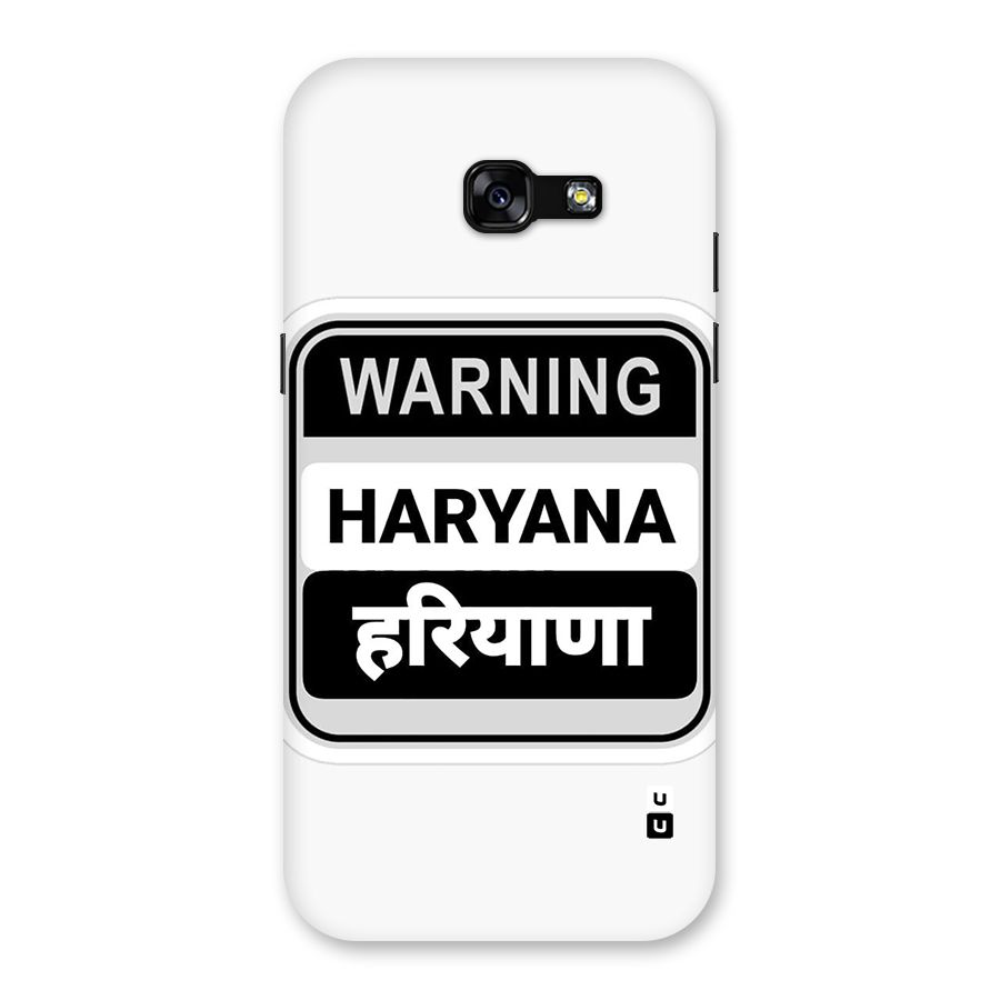 Haryana Warning Back Case for Galaxy A5 2017