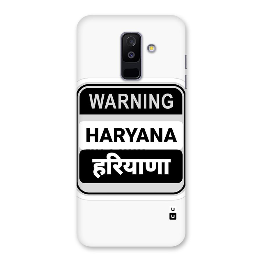 Haryana Warning Back Case for Galaxy A6 Plus