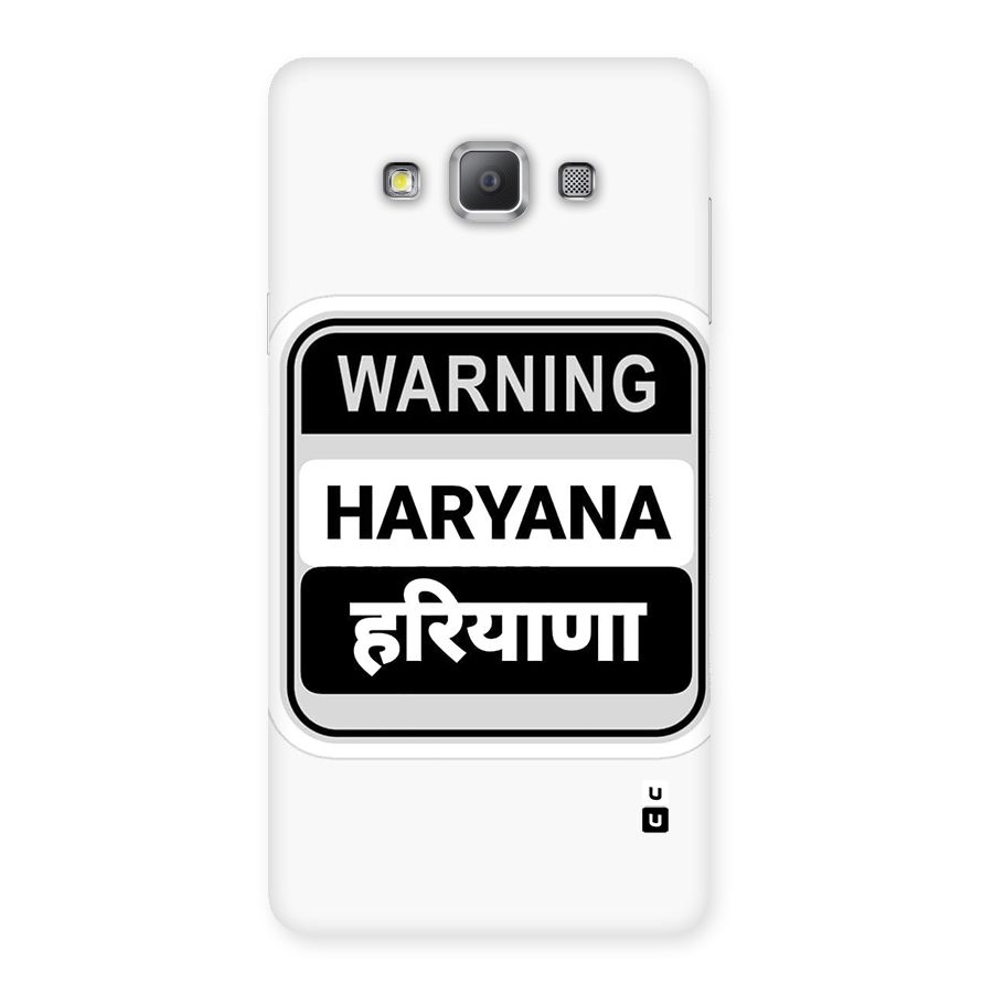 Haryana Warning Back Case for Galaxy A7