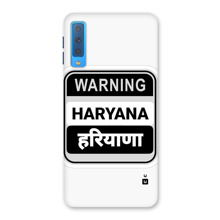 Haryana Warning Back Case for Galaxy A7 (2018)