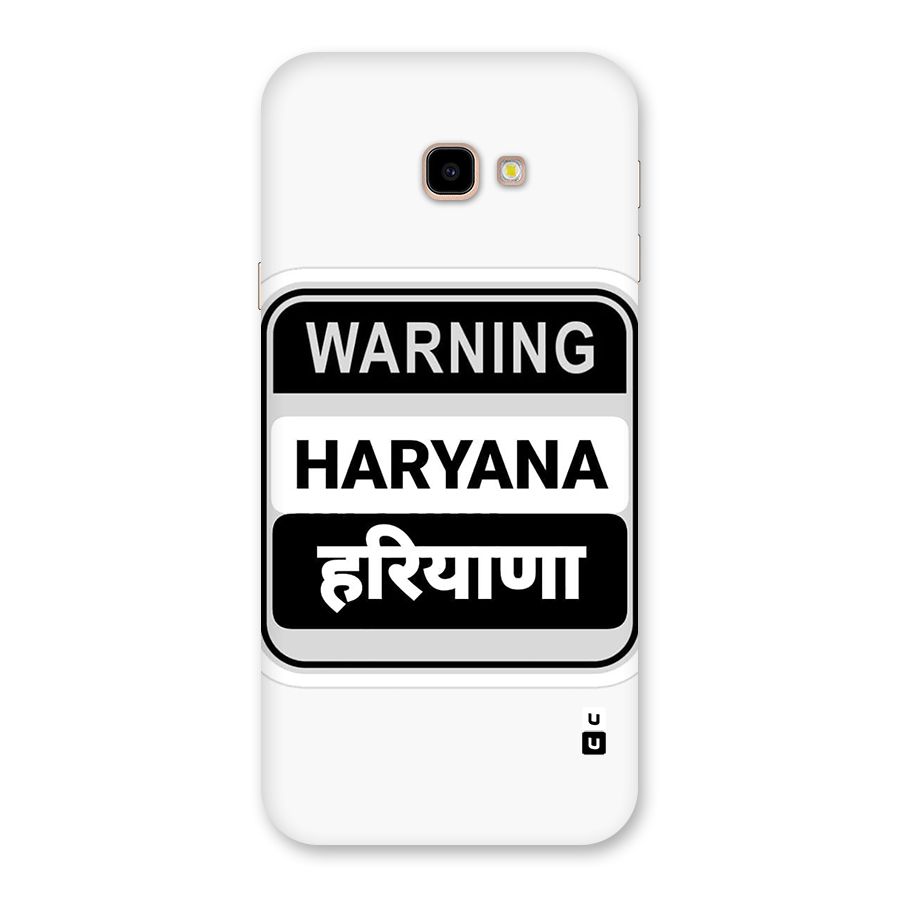 Haryana Warning Back Case for Galaxy J4 Plus