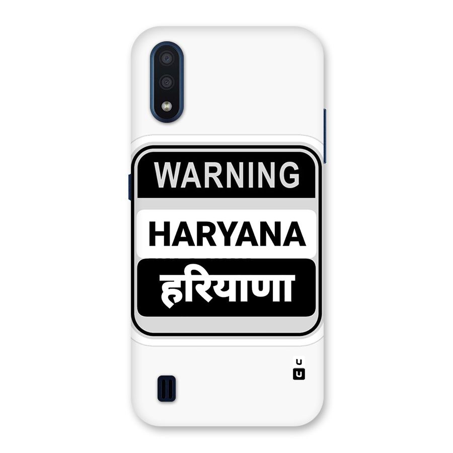 Haryana Warning Back Case for Galaxy M01