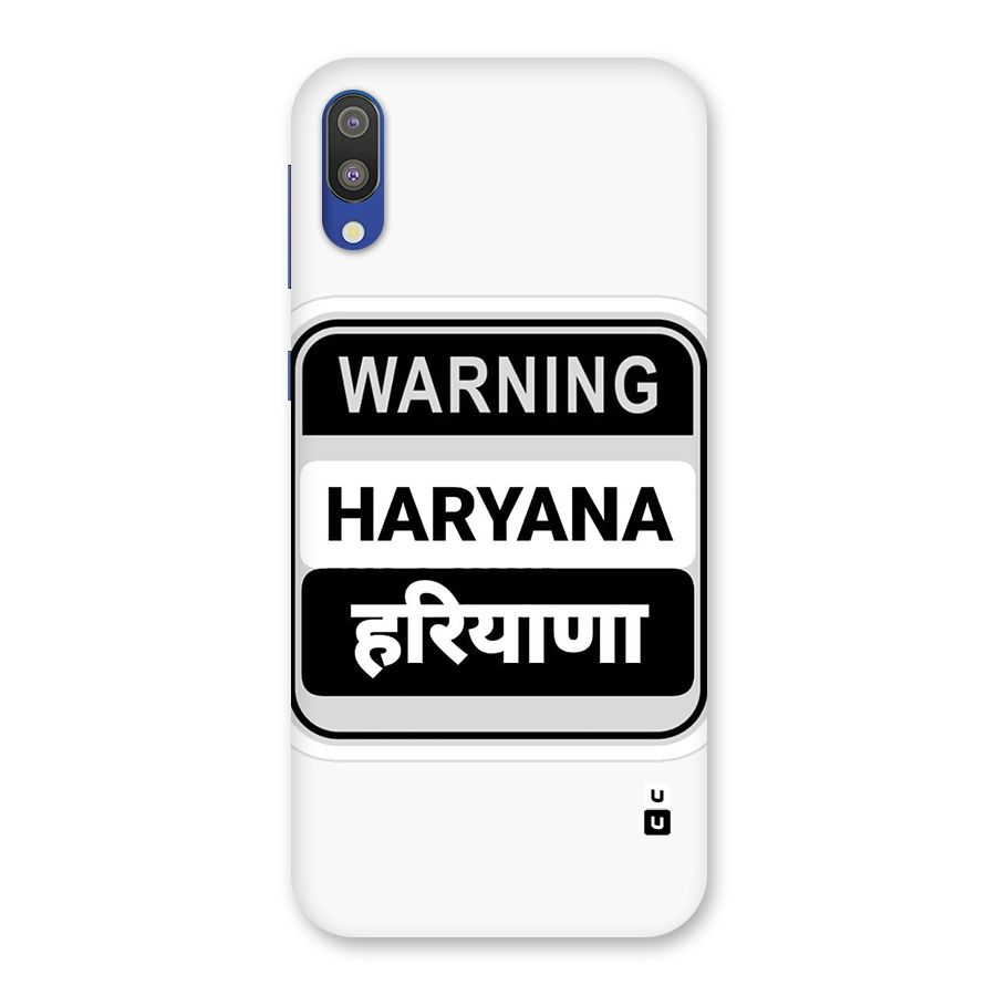 Haryana Warning Back Case for Galaxy M10