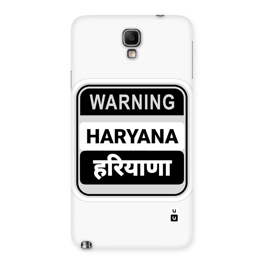 Haryana Warning Back Case for Galaxy Note 3 Neo