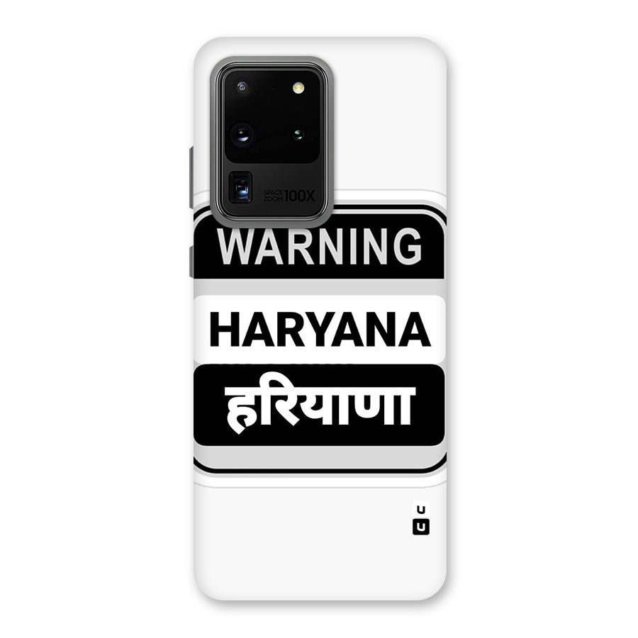 Haryana Warning Back Case for Galaxy S20 Ultra