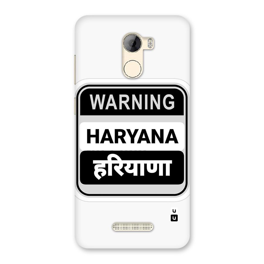 Haryana Warning Back Case for Gionee A1 LIte